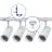 Bright Choice Set completo 1-Fase Rail L 1 x 1,5 Metro Bianca | incl. 4x Faretti + GU10 2700K 3W Dimmerabile + Tappo Di Chiusura, Connettore di Alimentazione e L -Connettore