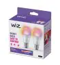 Pacco doppio 2x WiZ Smart LED E27 Pera Filamento Ghiaccio 9W 806lm - 822-865 Regolabile Bianca + RGB | Dimmerabile - Sostitutiva 60W