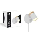 D'Lite Luce Da Parete Beitem Metallo Ghiaccio Bianca FSC Legna | Adatto Per 1x GU10