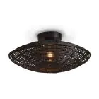 Good&Mojo Luce da soffitto Tanami Rattan Nero | Adatto per 1x E27 